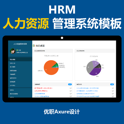 優職Axure設計_HRM人力資源管理系統高保真原型模板